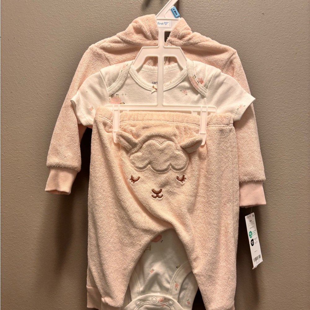 Carters Pink Baby Outfit Set